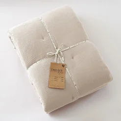 Edredon ou Bout de lit "Gaïa" toutes dimensions "Gaze de Coton" l'Effet Papillon - Gaia Pampa - 180 x 240 cm