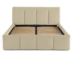 Elysia - lit coffre - 140x190 - en velours - sommier inclus - Lisa Design