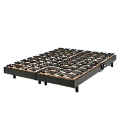 Ensemble 2 sommiers relaxation électrique FLEXPALACE 80x200 + 2 matelas mémoire de forme / Noir