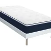 Ensemble 90 x 190 cm sommier + matelas ressorts ensachés et surmatelas intégré ép.24cm - ALTIER de YSMÉE