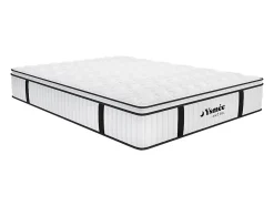 Ensemble 140 x 190 cm sommier + matelas anti-feu ressorts ensachés et surmatelas intégré ép.28 cm - DELICE de YSMÉE HÔTEL