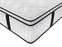 Ensemble 140 x 190 cm sommier + matelas anti-feu ressorts ensachés et surmatelas intégré ép.28 cm - DELICE de YSMÉE HÔTEL