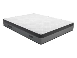 Ensemble 140 x 190 cm sommier + matelas ressorts ensachés et mémoire de forme ép.24cm - ILLUSION de YSMÉE