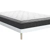 Ensemble 140 x 190 cm sommier + matelas hybride ressorts ensachés et surmatelas intégré ép.30cm - GAMIANI de YSMÉE
