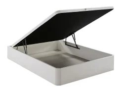 Ensemble 160 x 200 cm sommier coffre blanc + matelas ressorts ensachés 7 zones et mémoire de forme ép.24cm - MERISI de YSMÉE