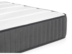 Ensemble 180 x 200 cm sommier coffre blanc + matelas hybride ressorts ensachés 7 zones et mousse haute résilience ép.26cm - AUDACE