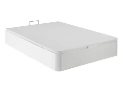 Ensemble 140 x 190 cm sommier coffre blanc + matelas mousse ép.15cm - ZEUS de YSMÉE