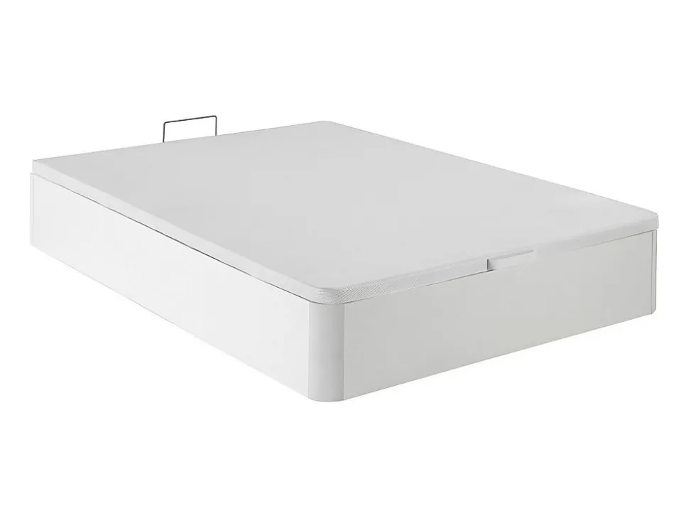 Ensemble 140 x 190 cm sommier coffre blanc + matelas mousse ép.15cm - ZEUS de YSMÉE
