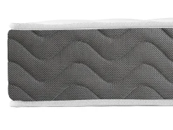 Ensemble 160 x 200 cm sommier coffre avec tiroir naturel clair + matelas mousse HD mémoire de forme et tissu 3D respirant ép.18cm