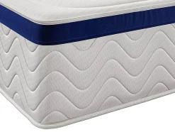 Ensemble 180 x 200 cm sommier coffre naturel clair + matelas hybride ressorts ensachés ép.30cm - MARQUIS de PALACIO