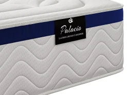 Ensemble 180 x 200 cm sommier coffre naturel clair + matelas hybride ressorts ensachés ép.30cm - MARQUIS de PALACIO