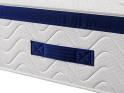 Ensemble 180 x 200 cm sommier coffre naturel clair + matelas hybride ressorts ensachés ép.30cm - MARQUIS de PALACIO