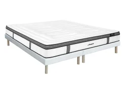 Ensemble 180 x 200 cm sommier tapissier + matelas hybride ressorts ensachés 7 zones et mémoire de forme ép.30cm - OLIANE de YSMÉE