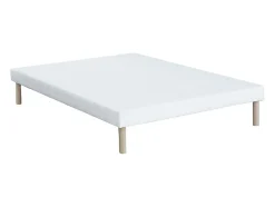 Ensemble 140 x 190 cm sommier tapissier + matelas ressorts ensachés 7 zones et accueil gel à mémoire de forme ép.23cm - VARNO de