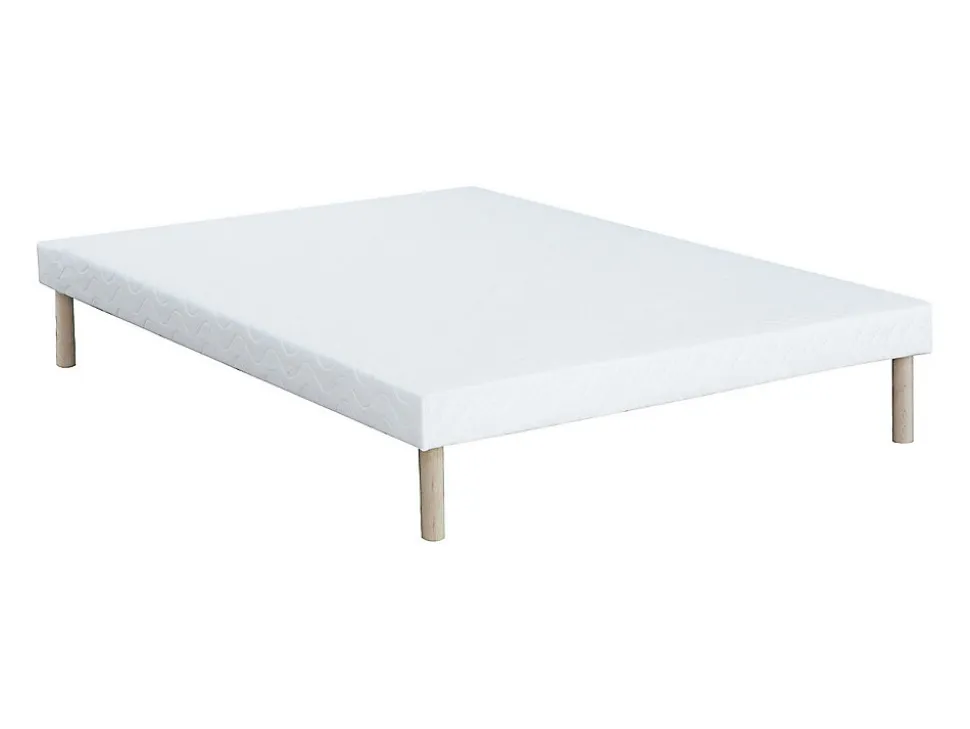 Ensemble 140 x 190 cm sommier tapissier + matelas ressorts ensachés 7 zones et accueil gel à mémoire de forme ép.23cm - VARNO de