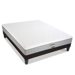 Ensemble Amboise 90x200 cm Matelas Mousse + Sommier Bois