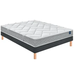 Ensemble Bultex BACK TO BASICS + Sommier POWER + pieds 90x190 Mousse