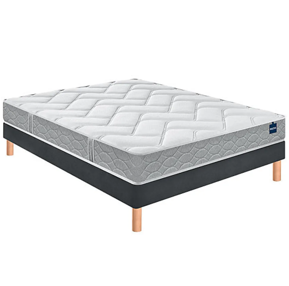 Ensemble Bultex BACK TO BASICS + Sommier POWER + pieds 90x190 Mousse