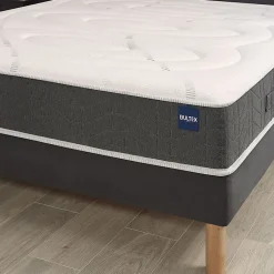 Ensemble Bultex ULTIMUM + Sommier confort ferme vigoroso deco + pieds 180x200 Jersey Gris foncé Mousse