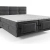 Ensemble complet boxspring tête de lit capitonnée + sommiers relaxation électrique + matelas + surmatelas - 2 x 80 x 200 cm -