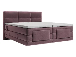 Ensemble complet boxspring tête de lit capitonnée + sommiers relaxation électrique + matelas + surmatelas - 2 x 90 x 200 cm -