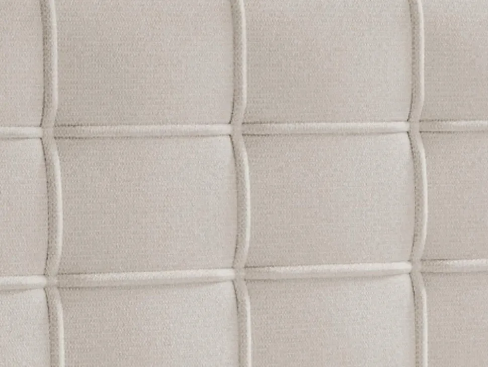 Ensemble complet boxspring tête de lit capitonnée + sommier + matelas + surmatelas - 180 x 200 cm - Tissu - Beige - INAO de YSMÉE