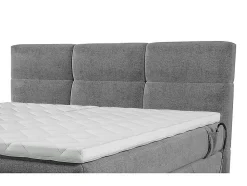 Ensemble complet boxspring tête de lit capitonnée + sommiers relaxation électrique + matelas + surmatelas - 2 x 90 x 200 cm -