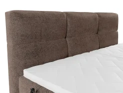 Ensemble complet boxspring tête de lit capitonnée + sommiers relaxation électrique + matelas + surmatelas - 2 x 90 x 200 cm -