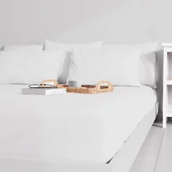 Ensemble couette et parure 7 Pièces BOHEME blanc pour lit en 160x200 cm, par Soleil d'ocre