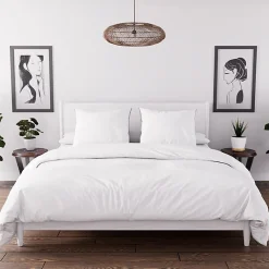 Ensemble couette et parure 7 Pièces BOHEME blanc pour lit en 160x200 cm, par Soleil d'ocre