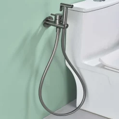 Ensemble douchette hygiénique WC SKY BATH black gun metal PVD Inox S304 série HARMONY