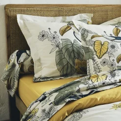 Ensemble draps et traversin Toco (140x190 cm - Kaki)