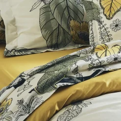 Ensemble draps et traversin Toco (140x190 cm - Kaki)