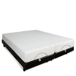 Ensemble Duo Matelas Mousse Accueil Mémoire de forme + Sommiers électriques SuperFlex 12x80x200 cm