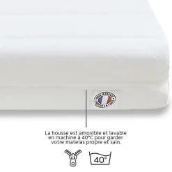 Ensemble Egio 160x200 cm Matelas Mousse + Sommier Métal