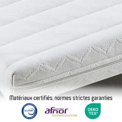 Ensemble Egio 160x200 cm Matelas Mousse + Sommier Métal