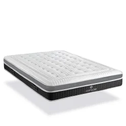 Ensemble Elégance 140x190 cm Matelas Mousse + Sommier Bois