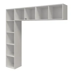 Ensemble en L colonne et caissons suspendus blancs GoodHome Atomia H. 187,5 x L. 187,5 x P. 37 cm