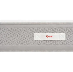 Ensemble Epeda L'INOUBLIABLE + Sommier Confort Medium + Pieds 140x190 Gris souris Ressorts