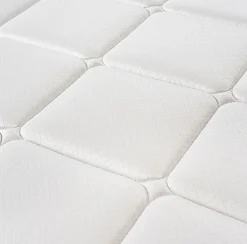 Ensemble Epeda L'ESCAPADE + Sommier Confort Medium + Pieds 200x200 Gris souris Ressorts et mousse à mémoire de forme