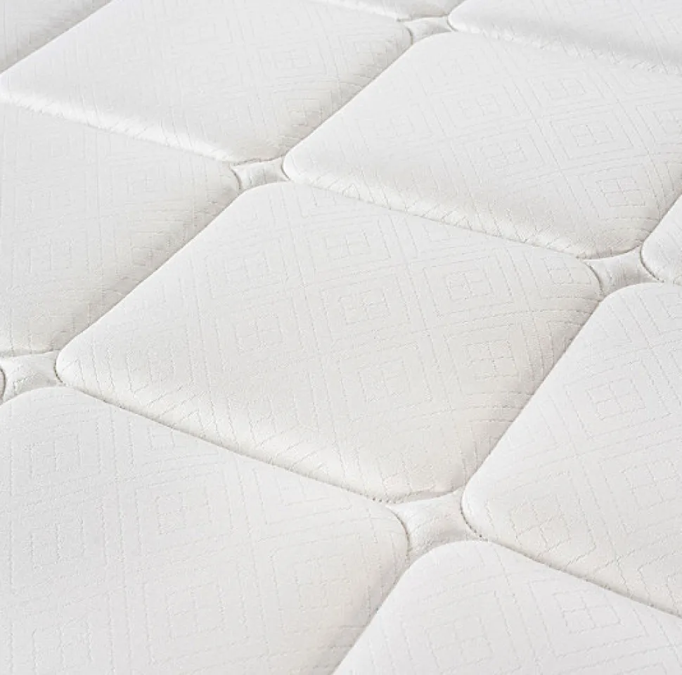 Ensemble Epeda L'ESCAPADE + Sommier Confort Medium + Pieds 140x200 Gris souris Ressorts et mousse à mémoire de forme