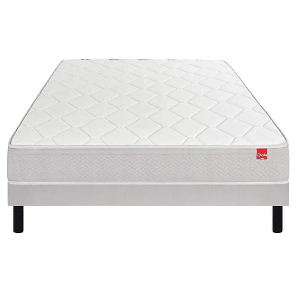 Ensemble Epeda DÉPAYSANT + Sommier Escale + Pieds 120x200 Ressorts