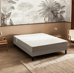 Ensemble Epeda DÉPAYSANT + Sommier Escale + Pieds 70x190 Ressorts