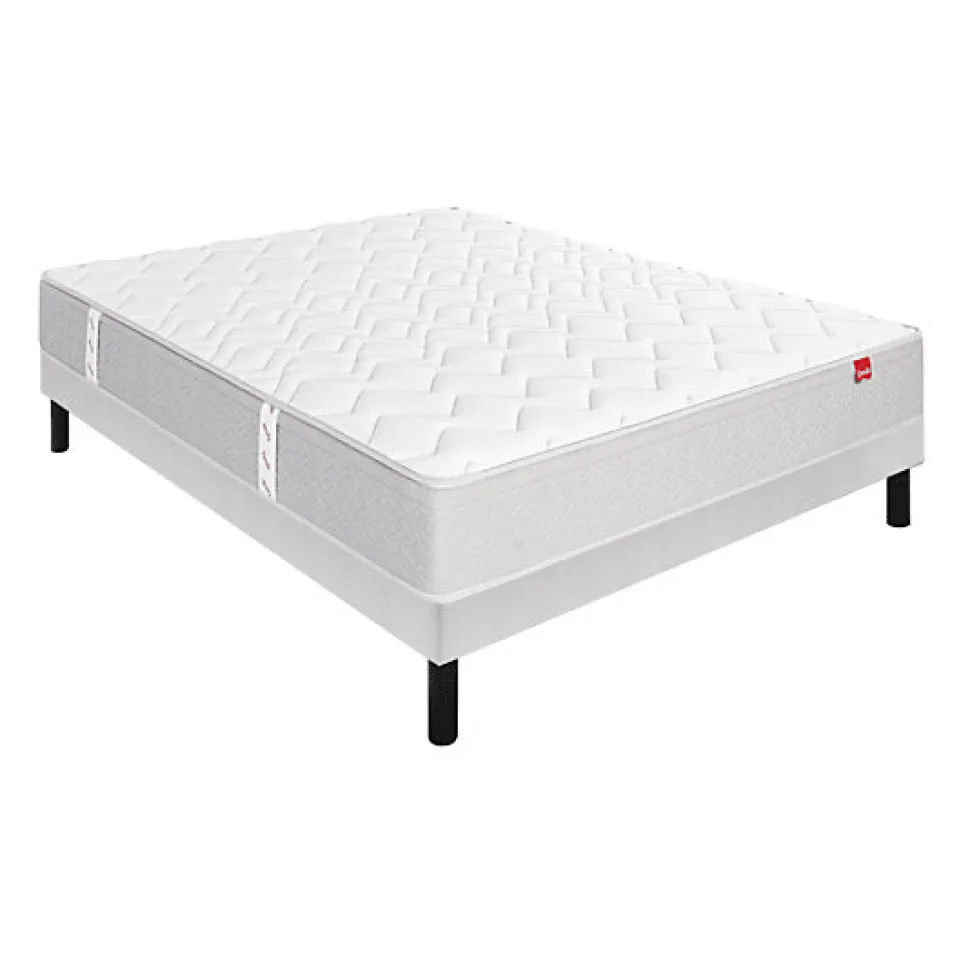 Ensemble Epeda L'AILLEURS + Sommier Escale + Pieds 140x190 Ressorts