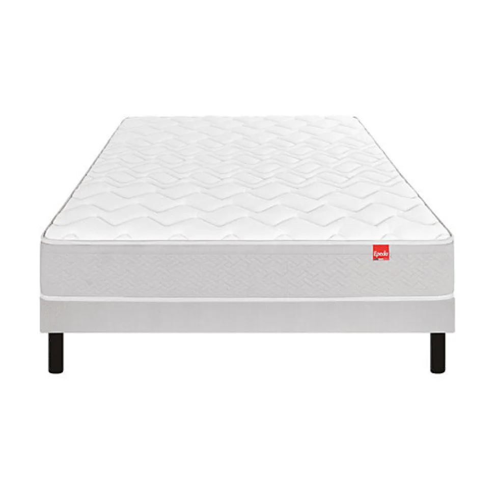 Ensemble Epeda L'AILLEURS + Sommier Escale + Pieds 140x190 Ressorts