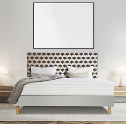 Ensemble Essenzia MORPHOZONE 180 + Sommier Tradition Graphic 13cm + Pieds 140x200 Latex