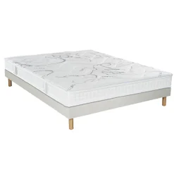 Ensemble Essenzia MORPHOZONE 200 + Sommier Tradition Graphic 13cm + Pieds 80x200 Latex