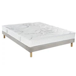 Ensemble Essenzia MORPHOZONE 210 + Sommier Tradition Graphic 13cm + Pieds 150x190 Latex