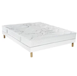Ensemble Essenzia MORPHOZONE 190 + Sommier Tradition Graphic 13cm + Pieds 150x190 Latex