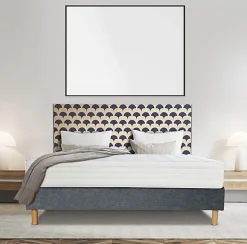 Ensemble Essenzia MORPHOZONE 200 + Sommier Tradition Graphic 13cm + Pieds 120x200 Latex